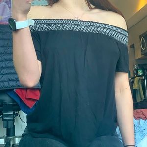 Old Navy Black off-the-shoulder Top
